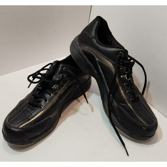 Dexter Slide Right Mens Black Lace-Up Bowling Shoes Size 10 Left Handed B2058-1 - Picture 1 of 11